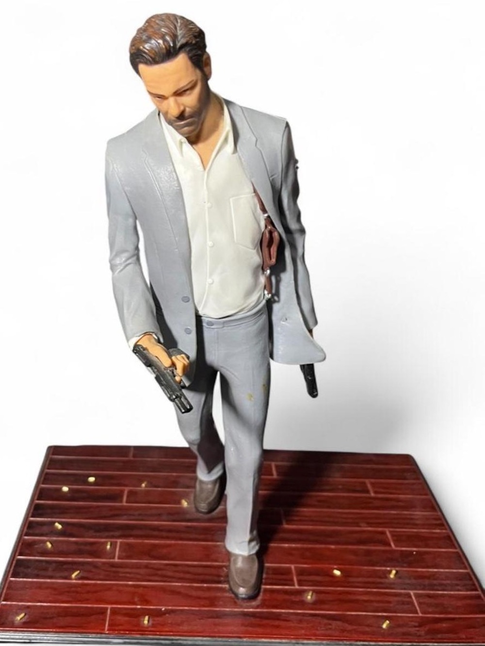 Collector Action Figure in Light Gray Suit with Dual Pistols